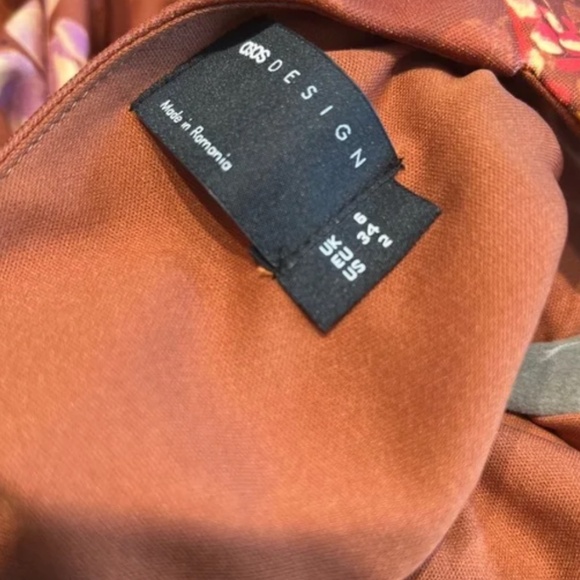 ASOS Fall Floral Key hole Mini Dress NWOT - Picture 5 of 6